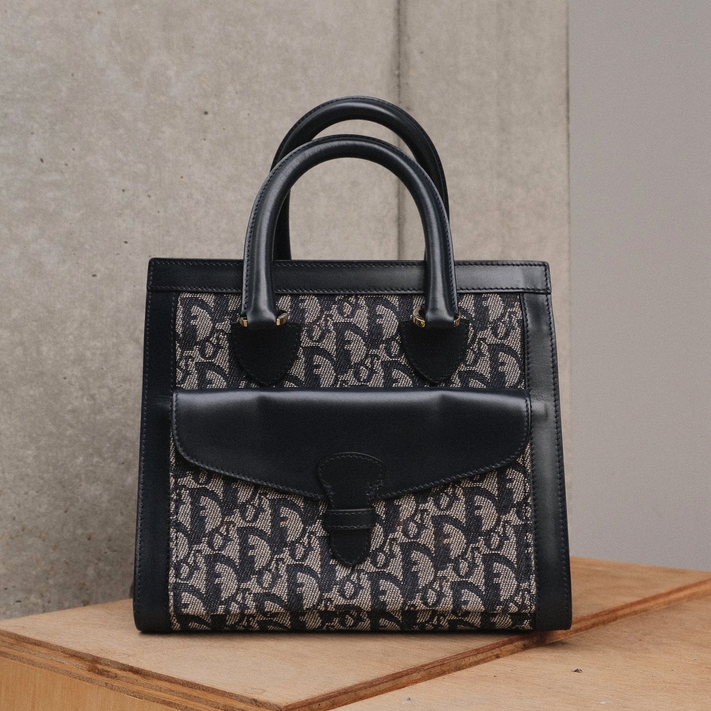 Christian Dior Pre-loved Trotter Monogram Diorissimo Handbag