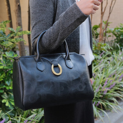 Christian Dior Vintage Black Monogram Speedy Bag