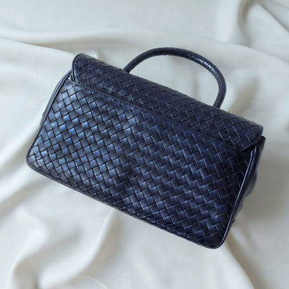 Bottega Veneta Vintage Intrecciato Weave Turnlock Flap Bag 2