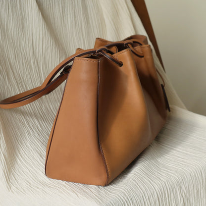 Gucci Vintage Tan Light Brown Leather Daily Tote Shoulder Bag