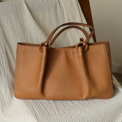 Gucci Vintage Tan Light Brown Leather Daily Tote Shoulder Bag