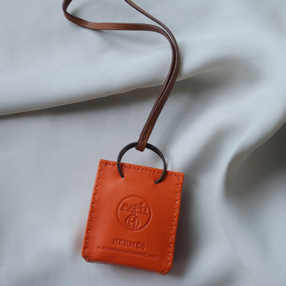 Products Hermes Feu Milo Gold Swift Mini Shopping Bag Charm 3