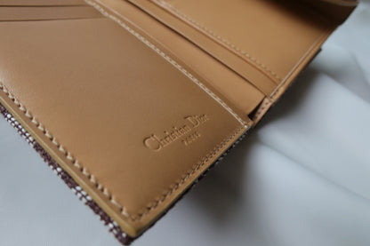 Christian Dior Caramel Brown Trotter Monogram Saddle Flap wallet 4