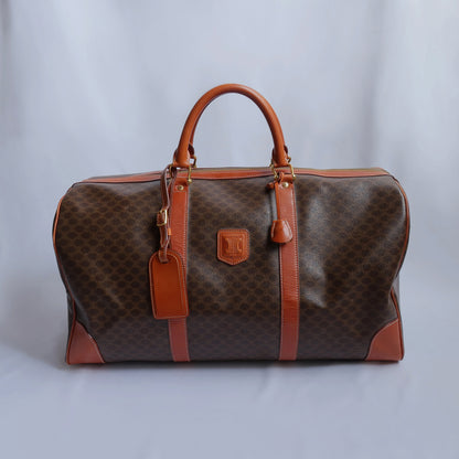 Celine Vintage Macadam Travel Boston Bag