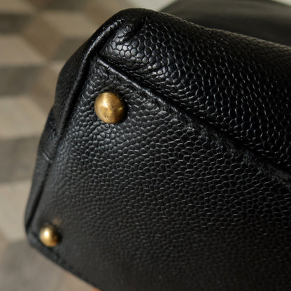 Chanel Vintage Caviar Leather Hobo Shoulder Bag