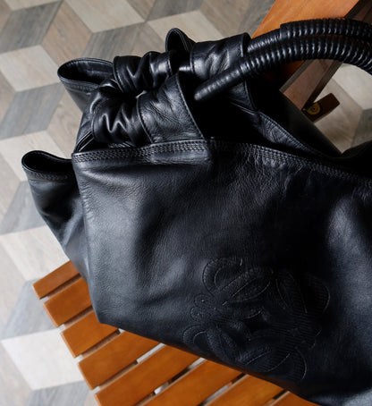 Loewe Preloved Black Leather Medium Nappa Aire Shoulder Bag