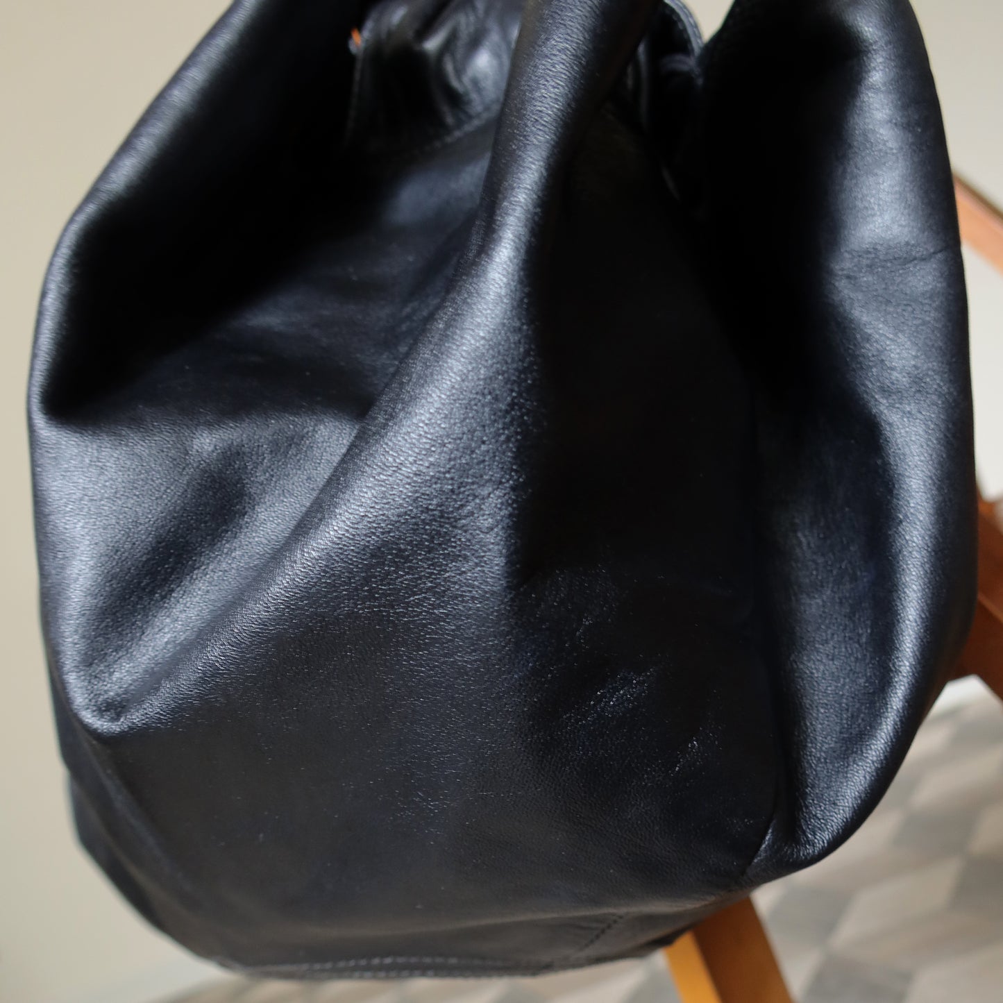 Loewe Preloved Black Leather Medium Nappa Aire Shoulder Bag