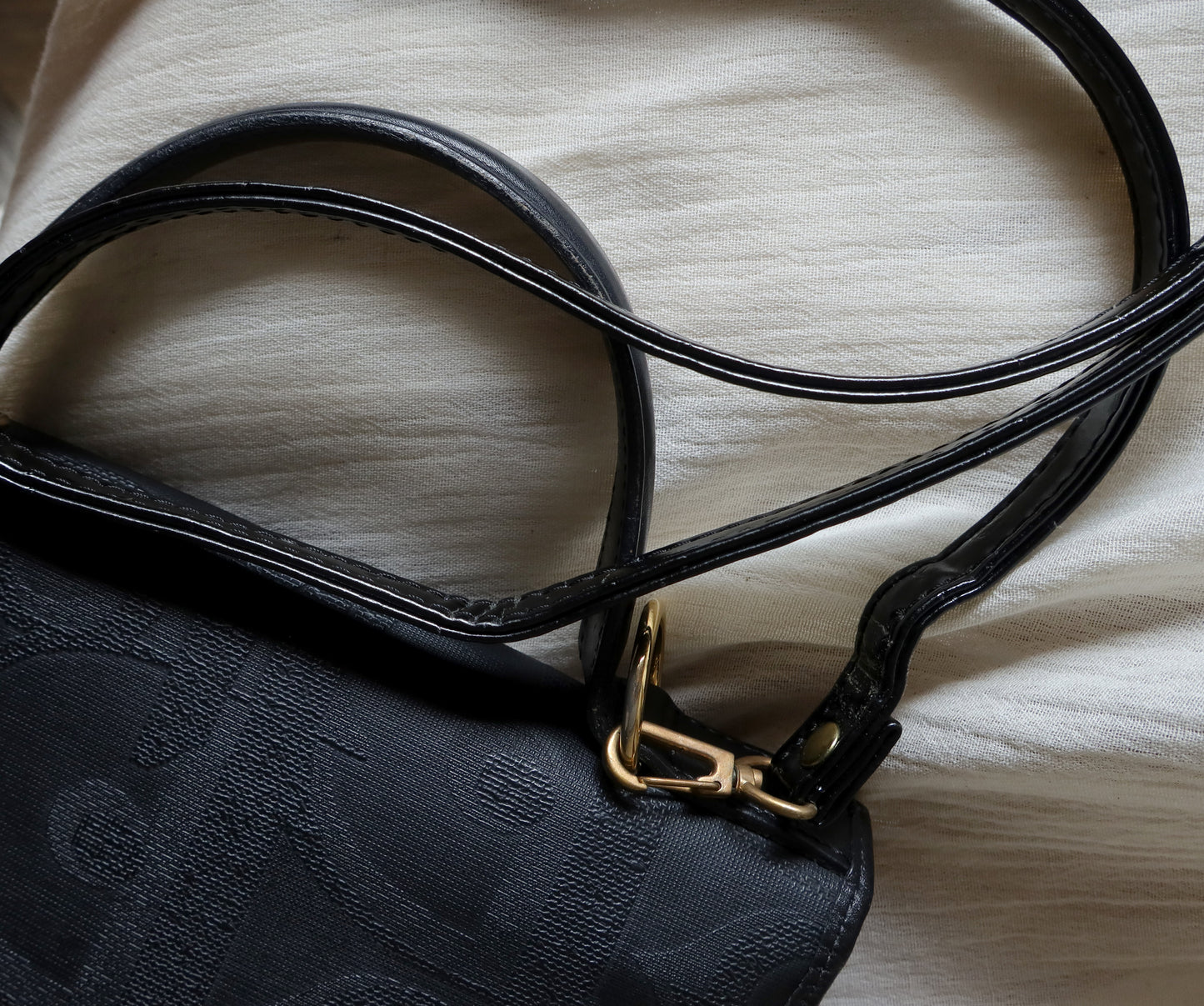 Christian Dior Vintage Black Oblique Trotter Lady Bag