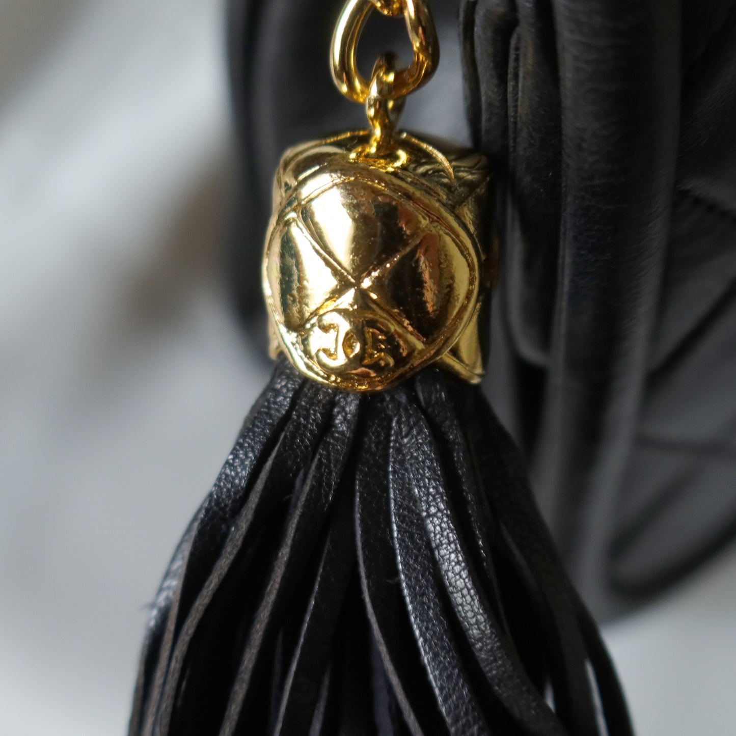 Chanel Vintage Tassel Asymmetrical Double Flap Bag [2]