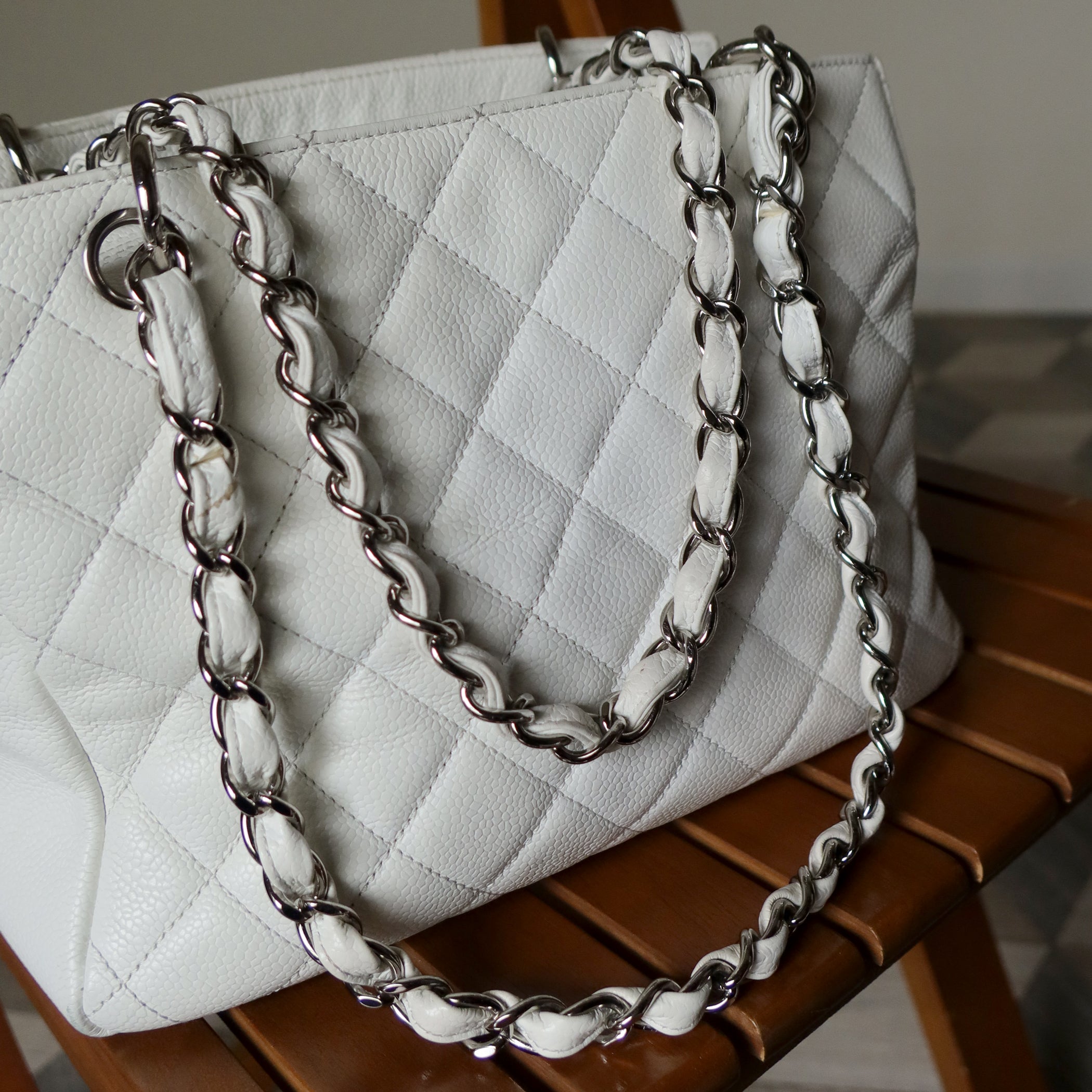 Chanel white sling bag fashion