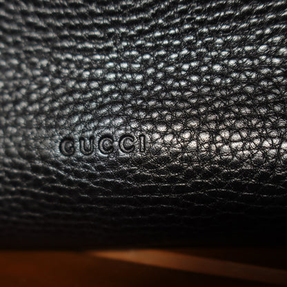 Gucci Vintage Bamboo Daily Black Leather Top Handle 2way Bag