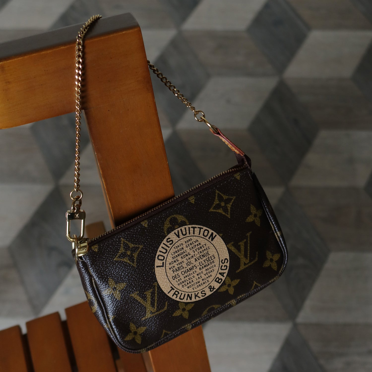 Louis Vuitton Limited Trunks & Bags Monogram Mini Pochette Bag