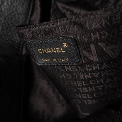 Chanel Vintage CC Logo Dice Leather Shoulder Tote Bag