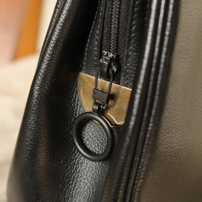 Christian Dior Vintage Black Half Moon Shoulder Sling Bag