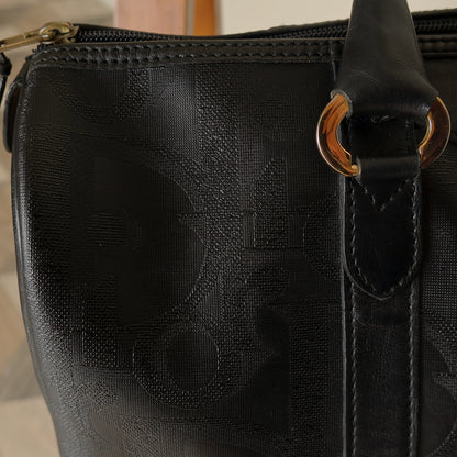 Christian Dior Vintage Black Monogram Oblique Trotter Travel Bag