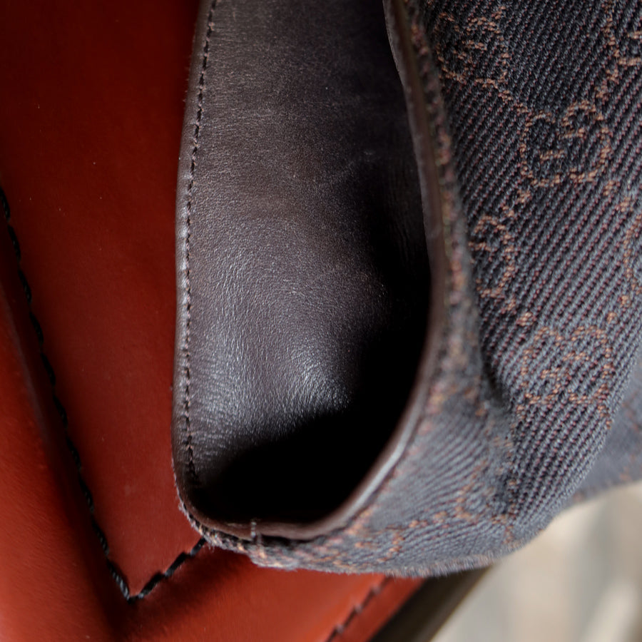 Vintage Gucci Diamante GG Monogram Brown Shoulder Hobo Bag