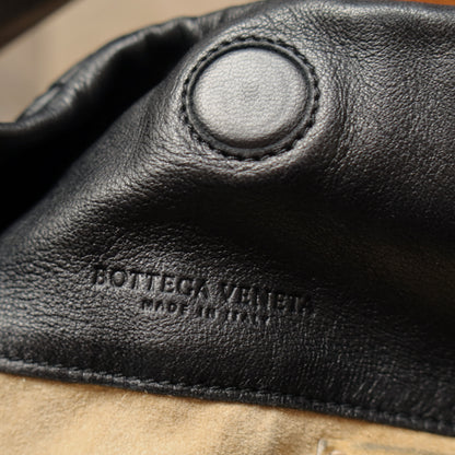 Bottega Veneta Vintage Black Medium Intrecciato Campana Hobo Shoulder Bag