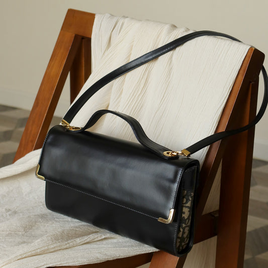 Christian Dior Vintage Black Trotter Oblique Jacquard 2way Shoulder Bag