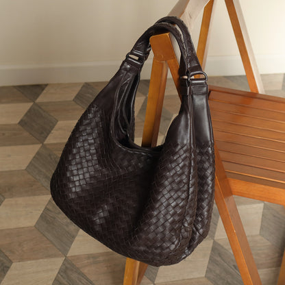 Bottega Veneta Vintage Dark Brown Medium Intrecciato Hobo Tote Bag