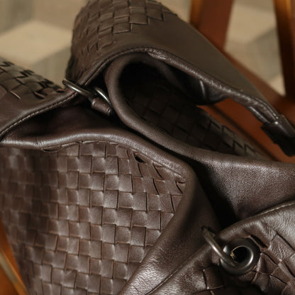 Bottega Veneta Vintage Dark Brown Medium Intrecciato Hobo Tote Bag