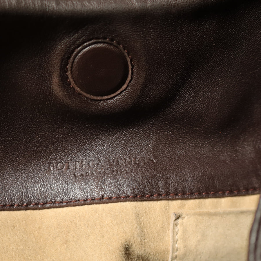 Bottega Veneta Vintage Dark Brown Medium Intrecciato Hobo Tote Bag